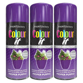 3X Paint Factory Proper Purple Gloss Spray Paint 250ml Spray Paint